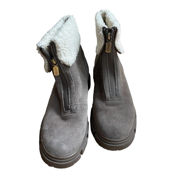 Blondo Plaka Waterproof Faux Fur Boot Dark Taupe Bootie, Size 7.5 - Picture 4 of 11